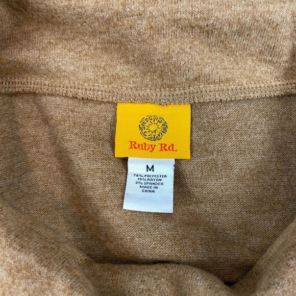 Ruby RD Comfy and Cozy Sweater Women's Medium Brown Cowl Neck Pullover - Picture 5 of 12